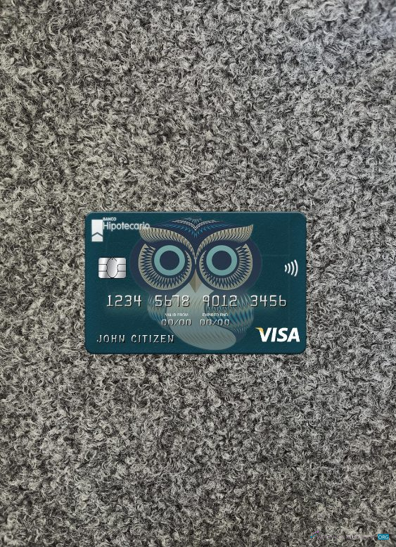 Download Argentina Hipotecario bank visa card front Photoshop template